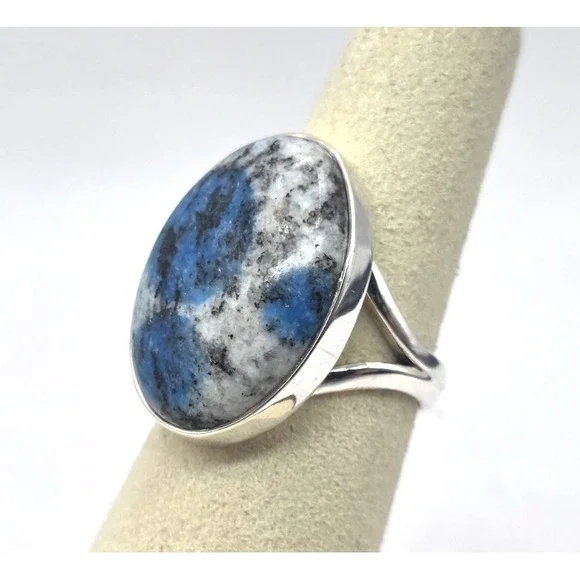Genuine K2 Jasper Oval Ring Size 6.5 Sterling Silver 925 Handmade Southwest NWT - Picture 2 of 10
